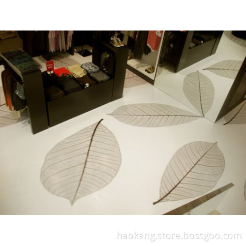 Shopping floor with customized image in roll